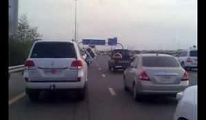 En vanlig dag på motorvägen i Dubai
