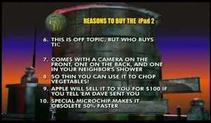Letterman berättar 10 anledningar till varför man ska köpa iPad 2